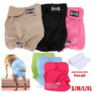 3 x LEAK PROOF Female Dog Diapers Belly Band Wrap Washable ULTRA ABSORBENT S-XL - Picture 1 of 19