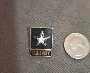 US ARMY STAR LOGO 1 x 3/4 Military Pin Uniform Hat. FREE SHIPPING - Picture 1 of 3