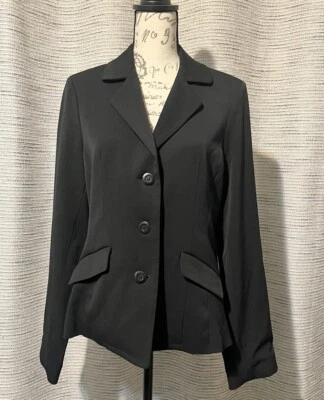 Blazer negro Isda & Co chaqueta mediana cónica 3 botones uso profesional Foto 1 de 4