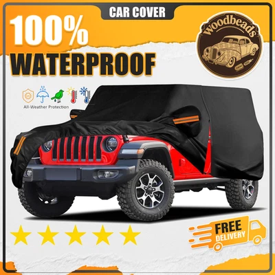 Waterproof Car Cover Custom Fit for Jeep Wrangler 4 Door 2006-2025 JK JL - Image 1 of 4