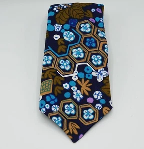 Bright Colorful Polyester Tie Necktie Wide 4" 1960's - Picture 1 of 4