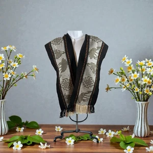 Alpaca blend Unisex Scarf with llama and chakana design/Peruvian Alpaca Scarves - Picture 1 of 10