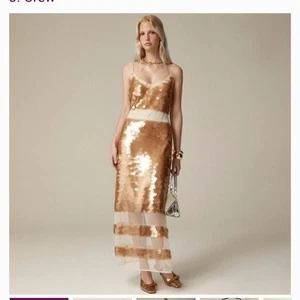 Abito lungo J.Crew Collection paillettes pannello spalline regolabili taglia 6 - Foto 1 di 8