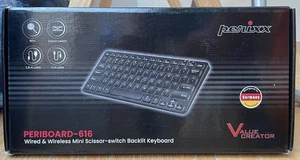 Perixx PeriBoard 616 Wireless  Bluetooth USB-C Small Mini Compact Keyboard - Picture 1 of 17