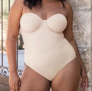 NWT Wacoal Red Carpet Strapless Shaping Body Briefer 1 Pc Shapewear 40 DDD Sand - Picture 1 of 12