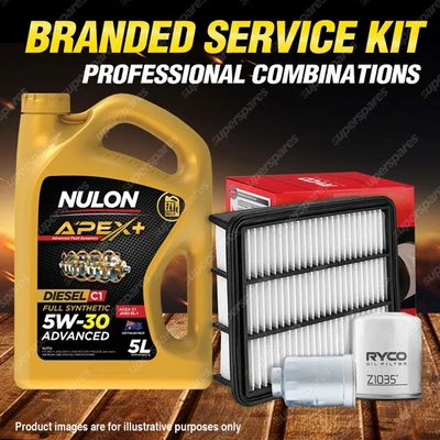 Ryco Oil Air Fuel Filter 5L APX5W30C1 Service Kit for Mazda CX-5 KF 2.2 TD 12-ON - image 1 of 2