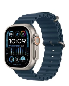Neu Apple Watch Ultra 2 49mm Titangehäuse mit Ocean Armband - Blau OVP - Zdjęcie 1 z 4