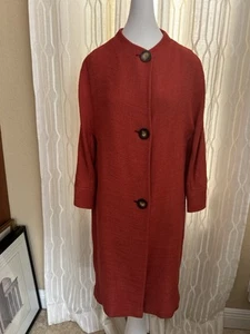 Agnona Coat Size 46 Rust Color I believe it is a Silk Blend - Picture 1 of 8