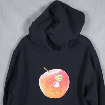 Rag & Bone Sweatshirt Mens Large Black Apple Graphic NYC RBNY Terry Cotton Hoody - Image 1 of 4