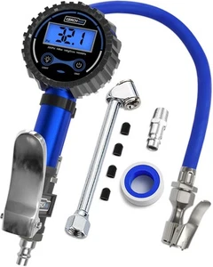 Digital Tire Pressure Gauge with Inflator Improved Leaks Protection 200PSI Ai... - Picture 1 of 9