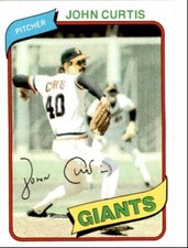 1980 Topps Baseball Cards John Curtis San Francisco Giants #12