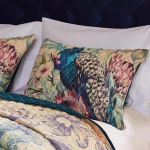 Barefoot Bungalow Eden Peacock Printed Pillowcase Soft Bed Pillows for Sleeping - Picture 1 of 3