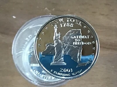 2001-S New York Statehood Silver Quarter DCAM Proof Lot of 4 Coins - Image 1 of 4