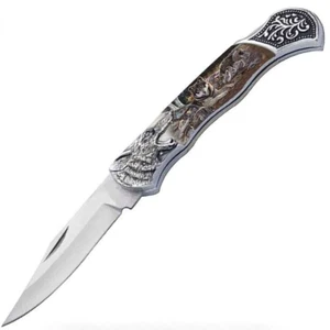7.25" Wolf Bolster Handle Lock-back Folding Pocket Knife - Picture 1 of 4