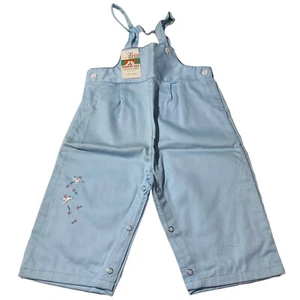 New Vtg Healthtex Toddler Boys Overalls size 18mths embroidered Blue BNWD - Picture 1 of 7