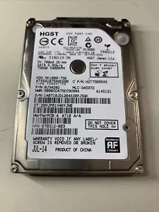 HGST 750GB 5K1000-750 5400RPM 3Gb/s HDD HTS541075A9E680 H2T750854S 678312-003 - Picture 1 of 4