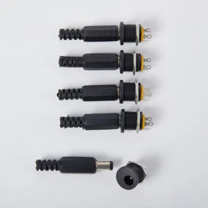 5pcs Male Plug+5pcs DC022 Socket Female Jack Screw Nut Panel Mount Connector _ou - Picture 1 of 10