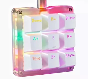 9 Keys Mechanical Keyboard One-Handed Gaming Keypad RGB LED Backlit &Blue Switch - Picture 1 of 7