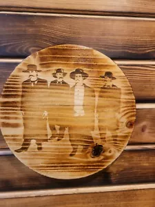 Western Wood Barrel Top - Tombstone - 10" Round Wall Decoration - Picture 1 of 1