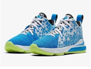 NIKE LEBRON XVII BQ5595-434 SCARPE BAMBINI BLU - Foto 1 di 5