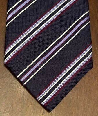 Corbata de cuello Tasso Ella azul hecha a mano 100 % seda para hombre hecha en China Foto 1 de 4