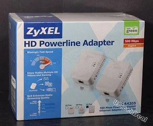 ZyXEL PLA4205KIT 500 MBit/s Gigabit Powerline Wandstecker Adapter Starter Kit @NEU@ - Bild 1 von 6