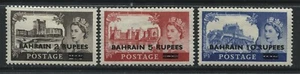 Bahrain overprinted QEII 1955 Castles 2/6d to 10/ mint o.g. hinged - Picture 1 of 1