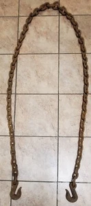 Heavy Duty Tempered Forged Tow Chain 10 Feet with hook - Picture 1 of 5