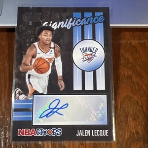 Jalen Lecque 2020-21 Panini NBA Hoops Great SIGnificance Auto #GS-JLQ Thunder - Picture 1 of 6