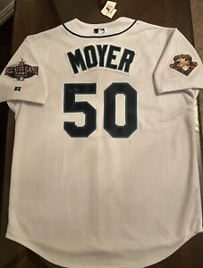 Rare 2001 Autographed Jamie Moyer #50 Seattle Mariners Authentic On-Field Jersey