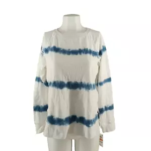 NWT $49 Style&Co Tie Dye Sweatshirt SMALL(4-6) Pullover 100% Cotton Slit Seam - Picture 1 of 11