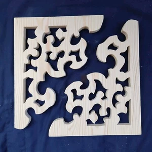 Pair Victorian Fretwork Brackets 12 1/2" x 10" Corner Gothic - Picture 1 of 8