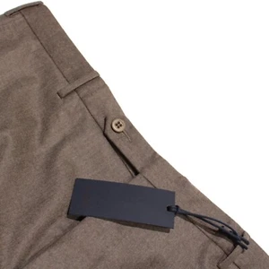Pantaloni eleganti Zanella Platinum nuovi con etichette taglia 40 US Parker in marrone melange 100% lana - Foto 1 di 13