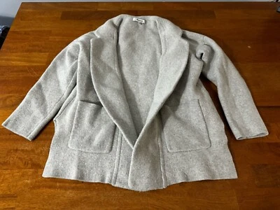 Женская куртка Madewell серая размер XS шерсть нейлон открытая минималистская - Изображение 1 из 4