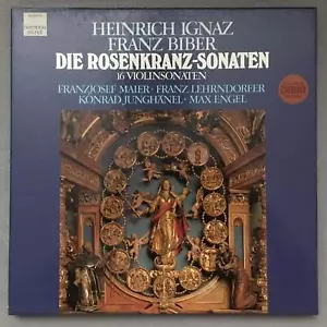 D684 Biber Rosenkranz Sonatas Maier Lehrndorfer 3LP HM 1C 157 1999913 Stereo - Picture 1 of 4