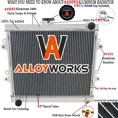 3 Row Aluminum Radiator For Toyota Pickup DLX 4Runner SR5 2.4L L4 1984-1995 - Image 1 of 4