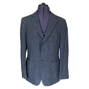 Massimo Dutti Blazer Jacket Dark Grey Wool Cashmere 3 Button Slim Men's UK 42 - Picture 1 of 19