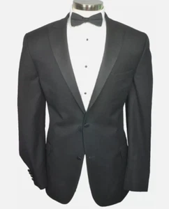 Alfani Slim Fit Black Suit Tuxedo 42L, Pant 38W 34L, 2 pcs - Picture 1 of 9