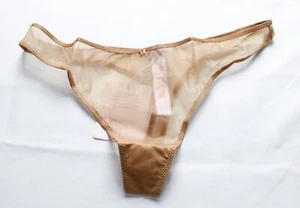 Savage X Fenty Womens Sheer X Thong Panty DH3 Sweet Latte Nude Medium NWT - Picture 1 of 4
