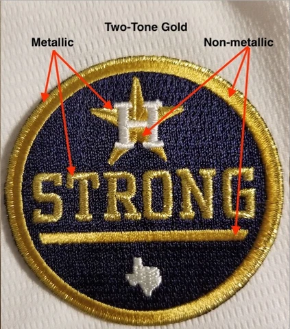 2.5" ASTROS HOUSTON STRONG GOLD CHAMPIONSHIP PATCH Jersey World Series Altuve Cover