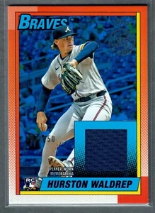 2025 Topps Serie 2 Hurston Waldrep Novato 1990 Topps Reliquia Azul #/150 Braves RC - Imagen 1 de 2