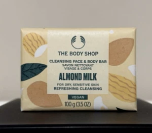 The Body Shop Mandelmilch reinigende Gesicht & Körper Seife 3,5 Oz 100g Neu Rarität - Bild 1 von 4