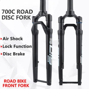 Gravel Road Bicycle Front Suspension Air Fork 700C Disc Brake 100*12mm Thru Axle - Picture 1 of 21