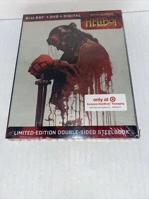 HellBoy STEELBOOK (2019) Bluray + DVD + DIGITAL TARGET EXCLUSIVE OOP - Image 1 of 4