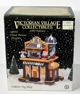 Vtg 1995 Cabot's Toy Shop Porcelain Victorian Village House Store Christmas - Picture 1 of 5
