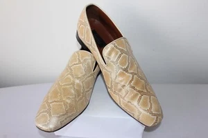 Donald J Pliner PAZANO Herren Beige Leder Schlangenmuster Halbschuhe US9,5/UK 8,5 - Bild 1 von 17