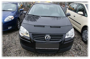 CAR HOOD BONNET BRA fit Volkswagen Polo 9N3 NOSE FRONT MASK BRA DE CAPOT - Imagen 1 de 2