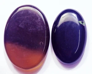 Wunderschöner 129,00 ct lose Edelstein natürlicher Onyx insgesamt 2 Stück ovale Form - Bild 1 von 6