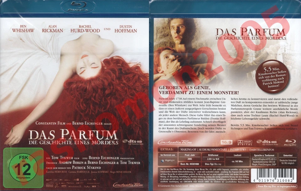 Perfume - The Story of a Murderer Blu-ray Region B German IMPORT Seale