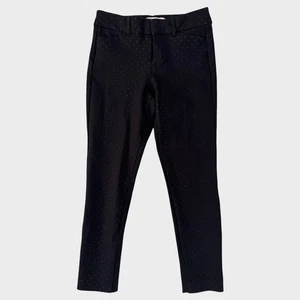 Old Navy Pixie Size 0 Black Pants with Black Dots Rayon Nylon Spandex  - Picture 1 of 7